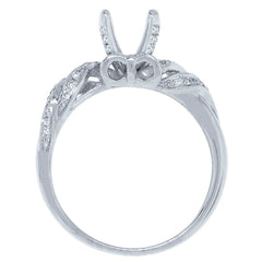 0.16ct 14k White Gold Diamond Semi-mount Ring