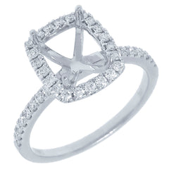 0.38ct 18k White Gold Diamond Semi-mount Ring