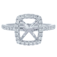 0.38ct 18k White Gold Diamond Semi-mount Ring