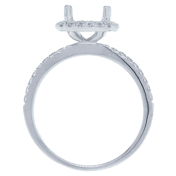 0.38ct 18k White Gold Diamond Semi-mount Ring