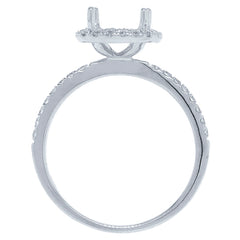 0.38ct 18k White Gold Diamond Semi-mount Ring