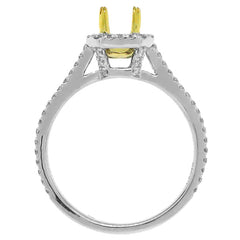 0.54ct 14k Two-tone Gold Diamond Semi-mount Ring