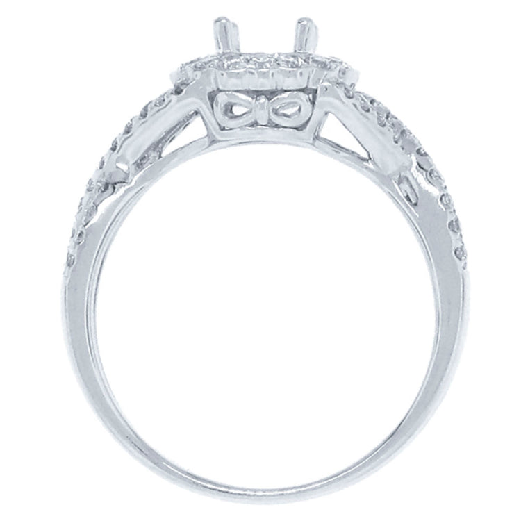 0.40ct 14k White Gold Diamond Semi-mount Ring