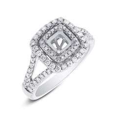 0.57ct 14k White Gold Diamond Semi-mount Ring