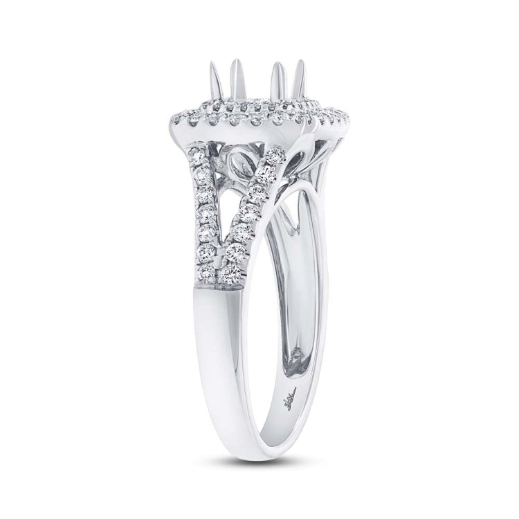 0.57ct 14k White Gold Diamond Semi-mount Ring