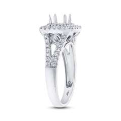0.57ct 14k White Gold Diamond Semi-mount Ring