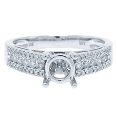 0.35ct 14k White Gold Diamond Semi-mount Ring