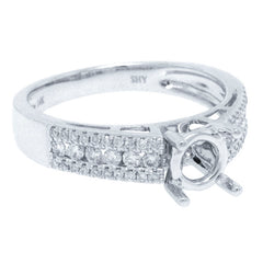 0.35ct 14k White Gold Diamond Semi-mount Ring