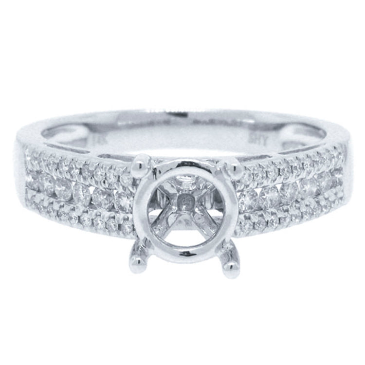 0.35ct 14k White Gold Diamond Semi-mount Ring