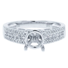 0.35ct 14k White Gold Diamond Semi-mount Ring