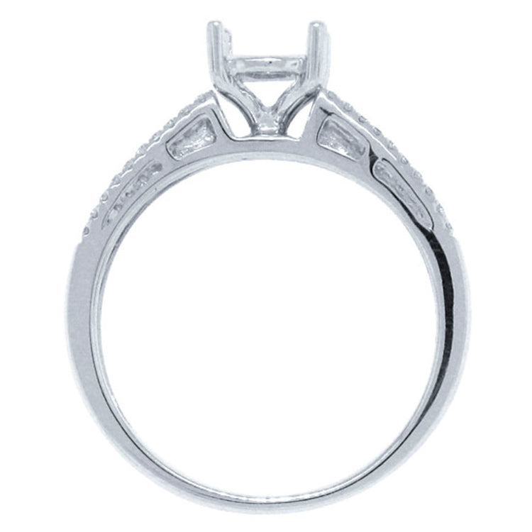 0.35ct 14k White Gold Diamond Semi-mount Ring