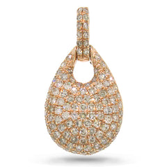 0.46ct 14k Rose Gold Diamond Pave Pendant