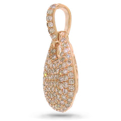 0.46ct 14k Rose Gold Diamond Pave Pendant