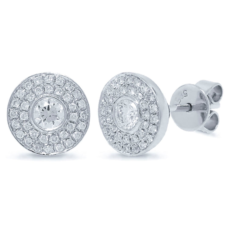 0.41ct 14k White Gold Diamond Stud Earring