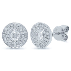 0.41ct 14k White Gold Diamond Stud Earring