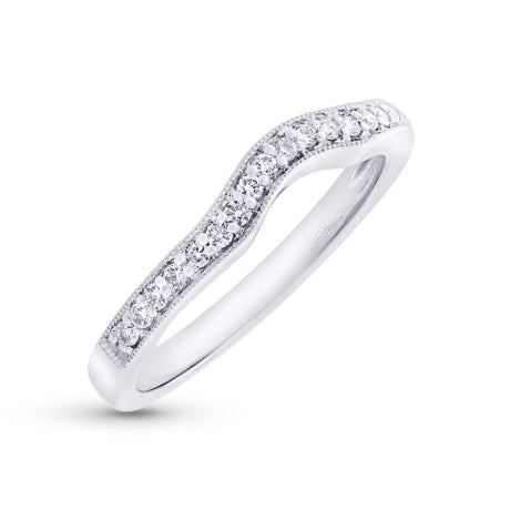 0.20ct 14k White Gold Diamond Shadow Band