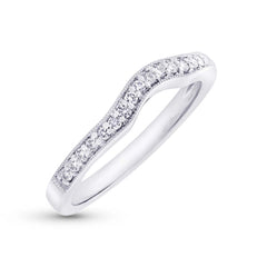 0.20ct 14k White Gold Diamond Shadow Band