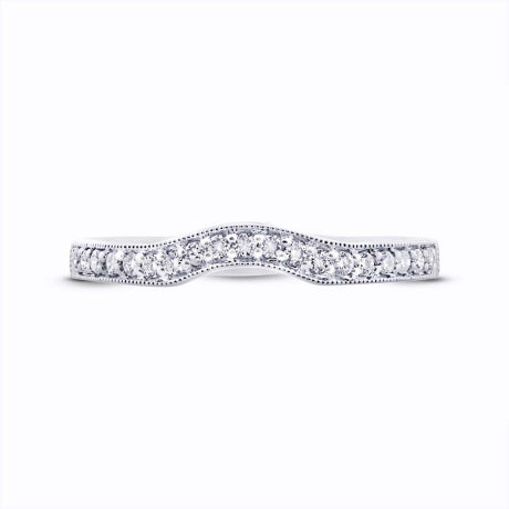 0.20ct 14k White Gold Diamond Shadow Band