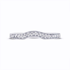 0.20ct 14k White Gold Diamond Shadow Band
