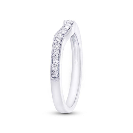 0.20ct 14k White Gold Diamond Shadow Band