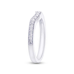 0.20ct 14k White Gold Diamond Shadow Band