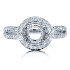 0.65ct 14k White Gold Diamond Semi-mount Ring