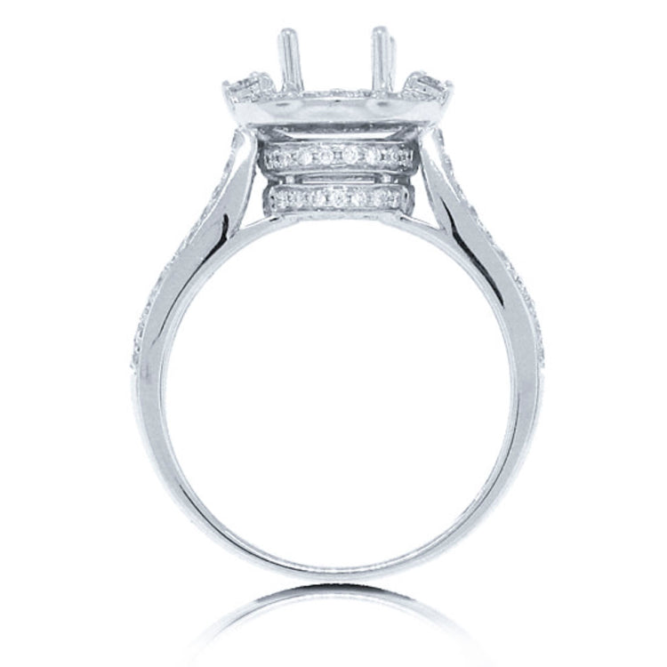 0.65ct 14k White Gold Diamond Semi-mount Ring