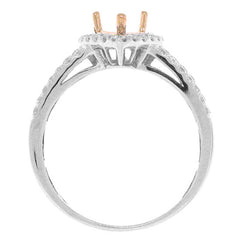 0.48ct 14k Two-tone R/g Diamond Semi-mount Ring