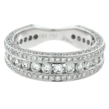 1.75ct 14k White Gold Diamond Lady's Band Size 6.25
