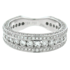 1.75ct 14k White Gold Diamond Lady's Band Size 6.25
