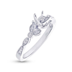 0.20ct 14k White Gold Diamond Semi-mount Ring