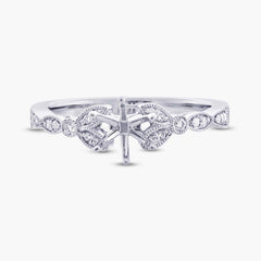 0.20ct 14k White Gold Diamond Semi-mount Ring