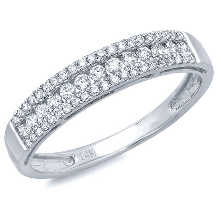 0.35ct 14k White Gold Diamond Lady's Band