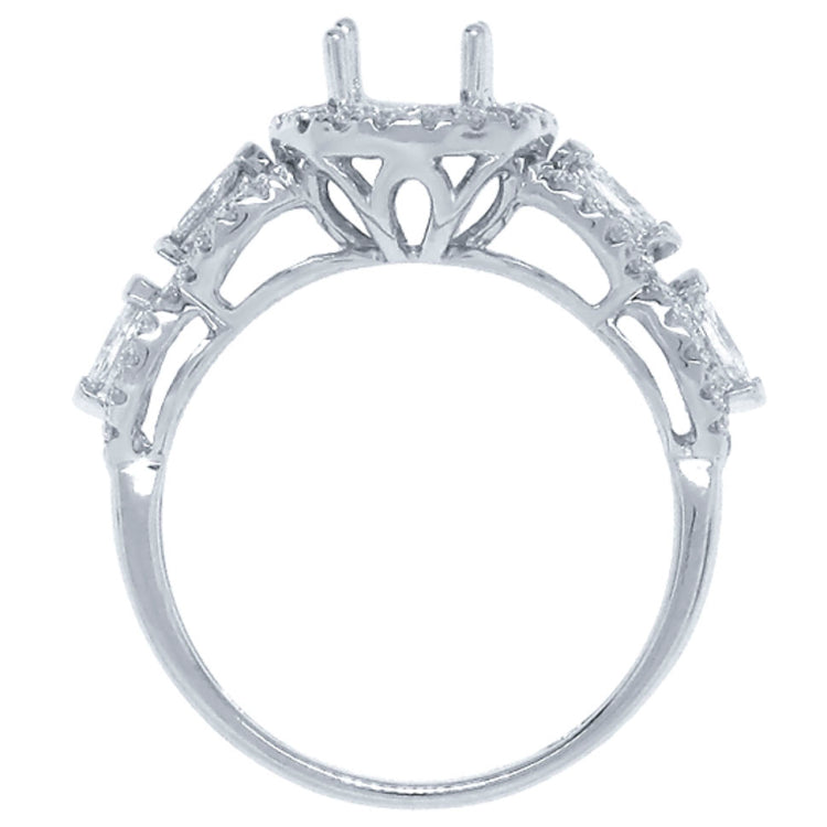 0.77ct 14k White Gold Diamond Semi-mount Ring
