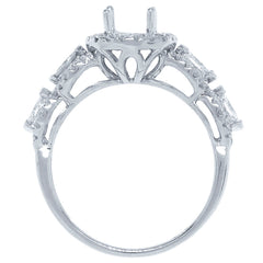 0.77ct 14k White Gold Diamond Semi-mount Ring