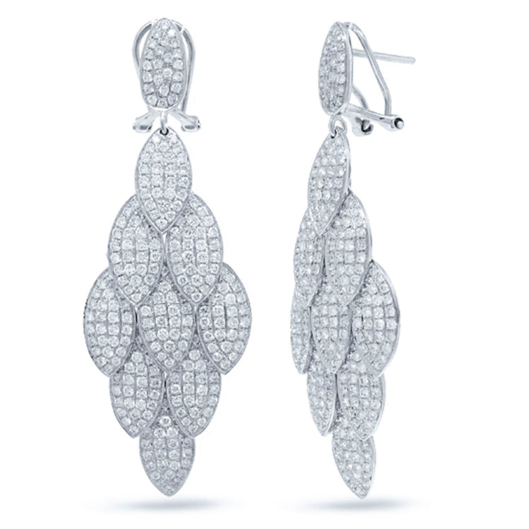 3.09ct 14k White Gold Diamond Earring