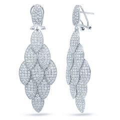 3.09ct 14k White Gold Diamond Earring