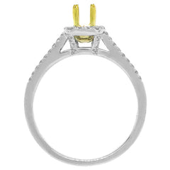 0.36ct 14k Two-tone Gold Diamond Semi-mount Ring