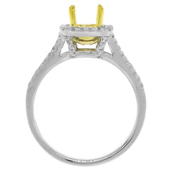 0.43ct 14k Two-tone Gold Diamond Semi-mount Ring