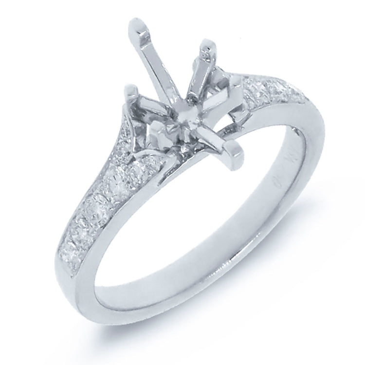 0.36ct 18k White Gold Diamond Semi-mount Ring