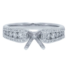 0.50ct 14k White Gold Diamond Semi-mount Ring