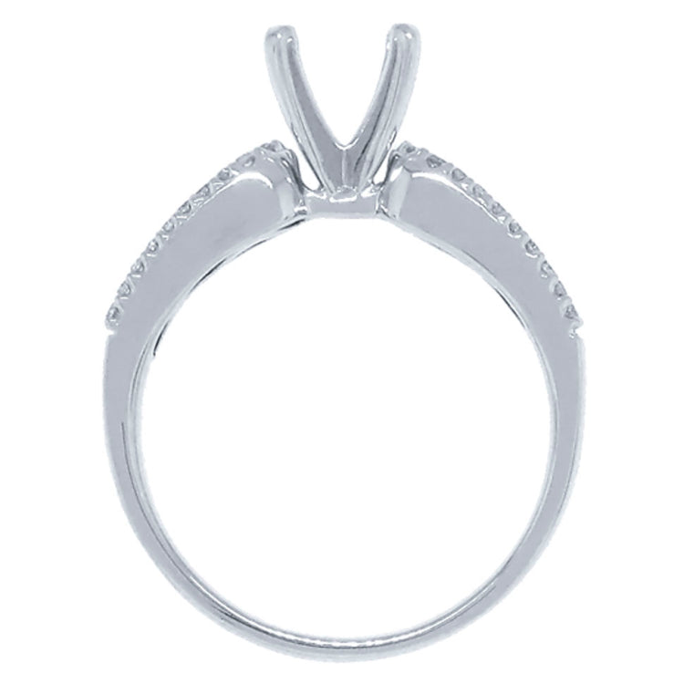 0.50ct 14k White Gold Diamond Semi-mount Ring
