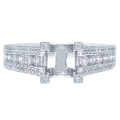 0.81ct 14k White Gold Diamond Semi-mount Ring
