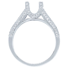 0.81ct 14k White Gold Diamond Semi-mount Ring
