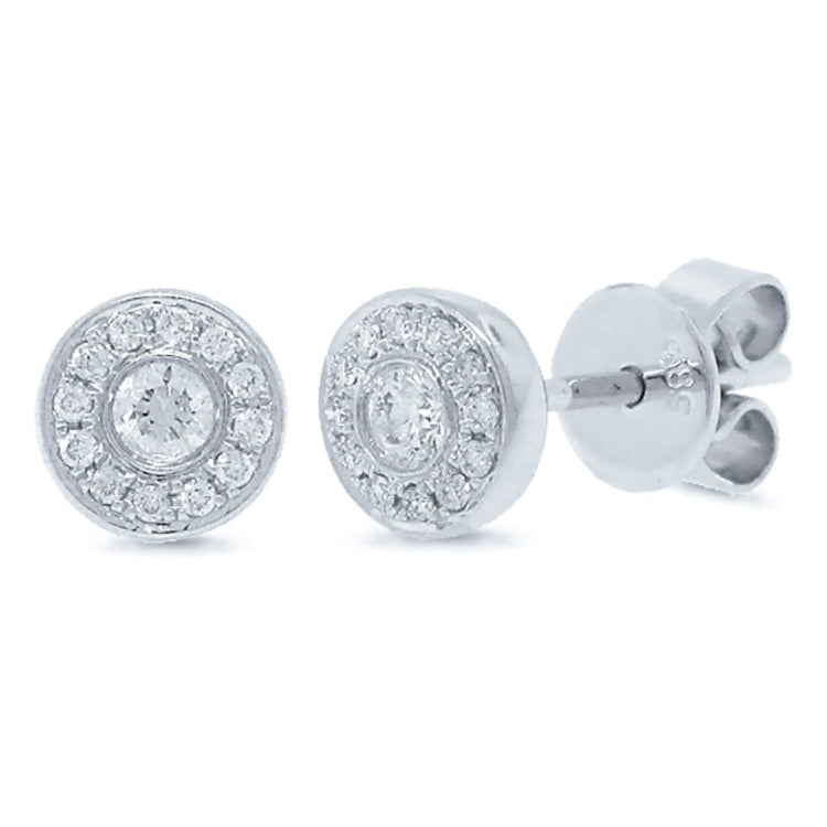 0.15ct 14k White Gold Diamond Stud Earring