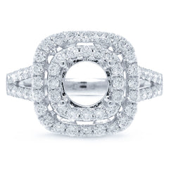 0.90ct 18k White Gold Diamond Semi-mount Ring