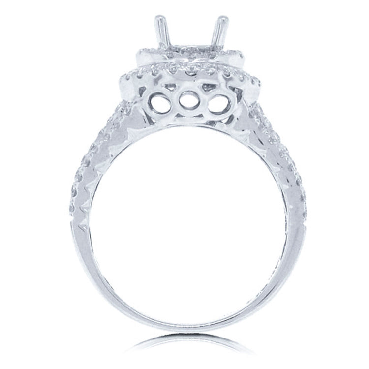 0.85ct 14k White Gold Diamond Semi-mount Ring