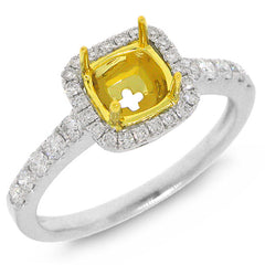 0.37ct 14k Two-tone Gold Diamond Semi-mount Ring