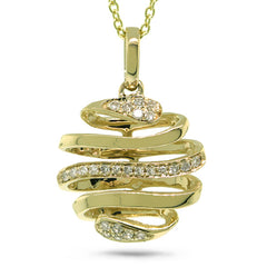 0.08ct 14k Yellow Gold Diamond Pendant