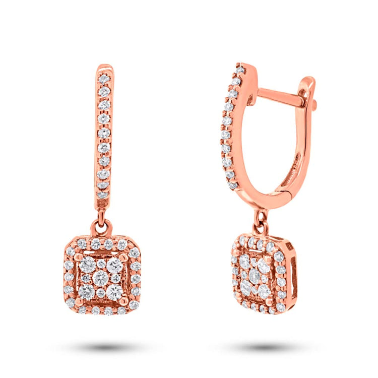 0.32ct 14k Rose Gold Diamond Earring